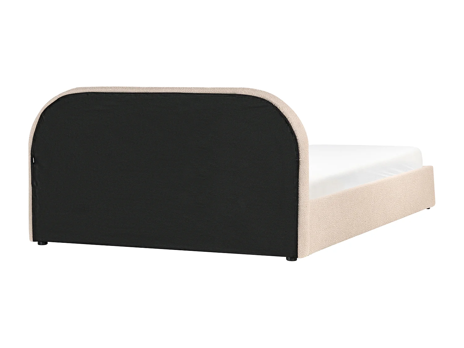 Lit ottoman Bouclé QUILLIEN 180 x 200 cm Beige