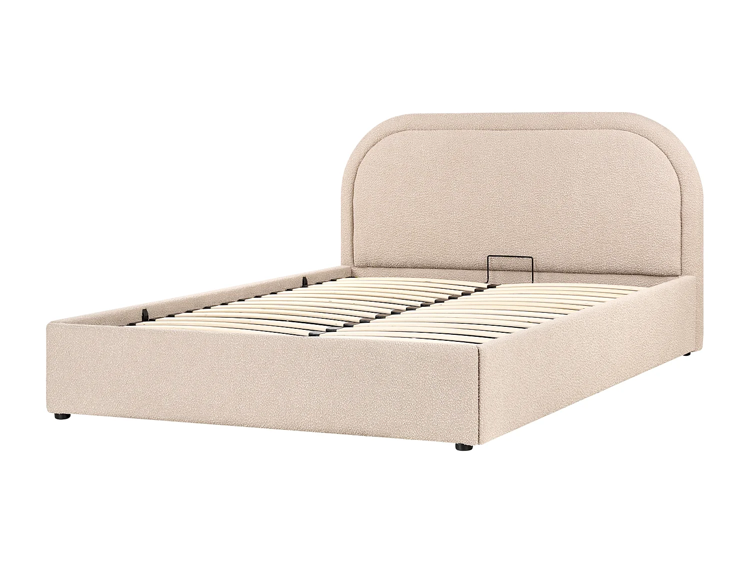 Lit ottoman Bouclé QUILLIEN 140 x 200 cm Beige