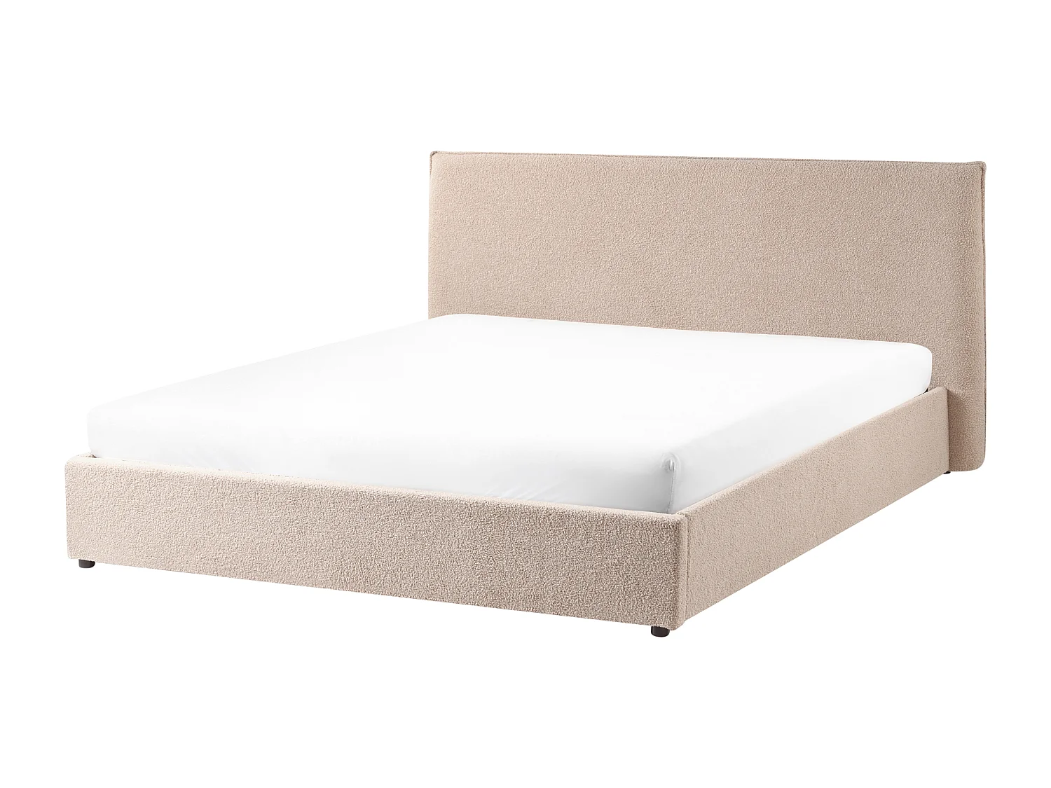 Letto contenitore Bouclé LAVAUR 180 x 200 cm Tortora