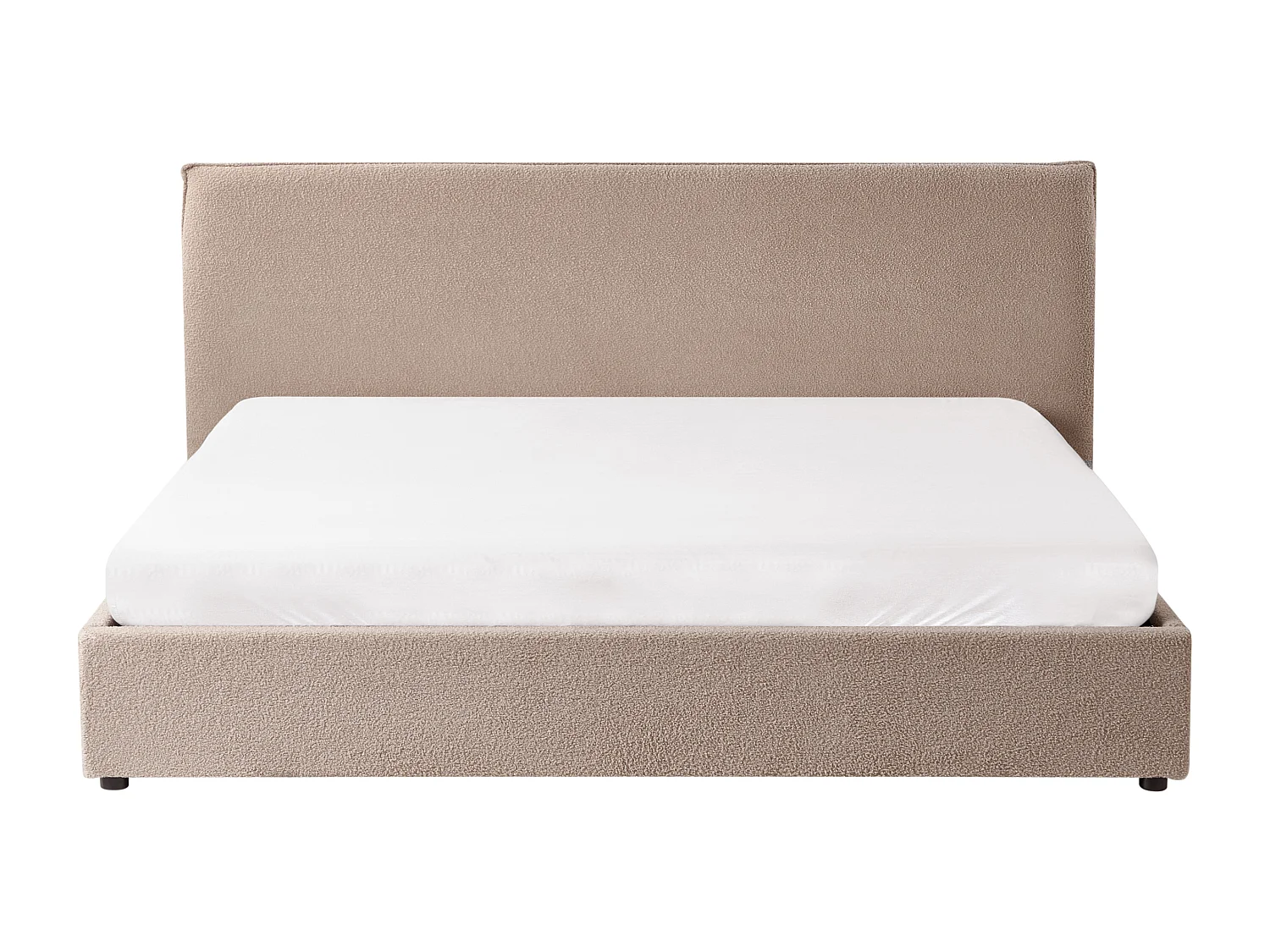 Letto contenitore Bouclé LAVAUR 180 x 200 cm Tortora