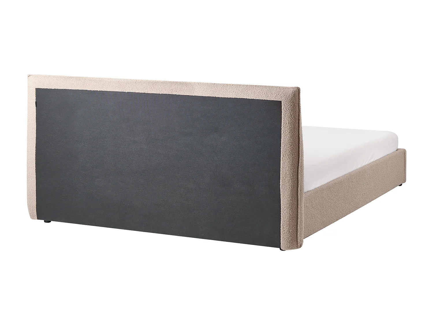 Letto contenitore Bouclé LAVAUR 180 x 200 cm Tortora