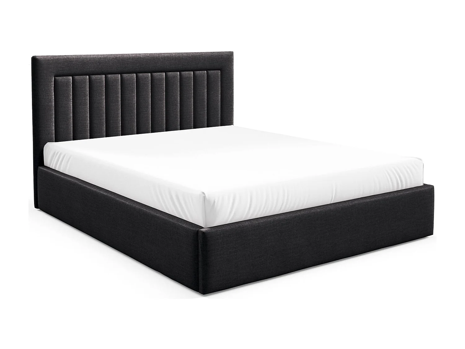 Lit avec coffre 140x200 cm - graphite - AVERIN