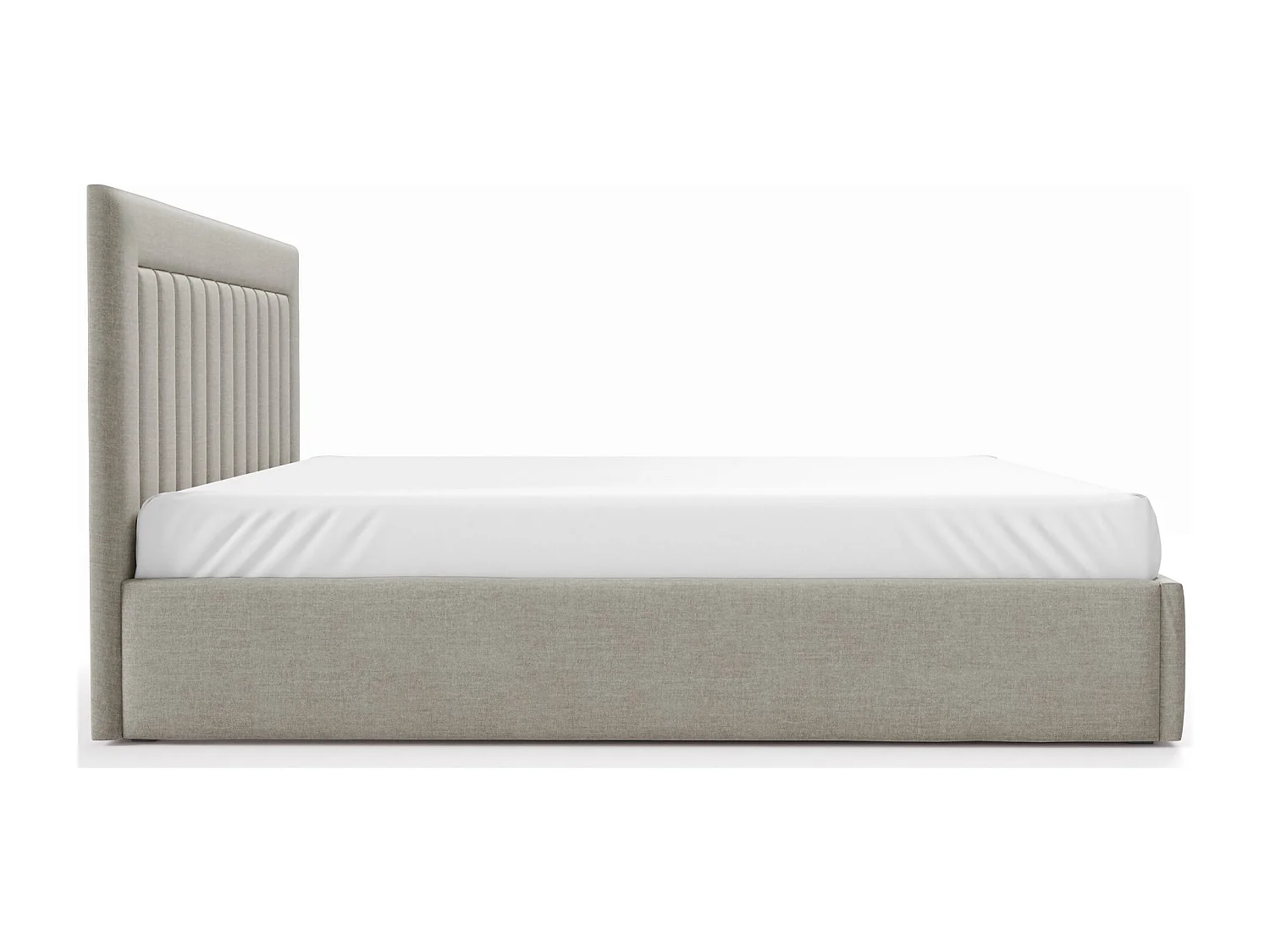 Lit avec coffre 180x200 cm - beige - AVERIN