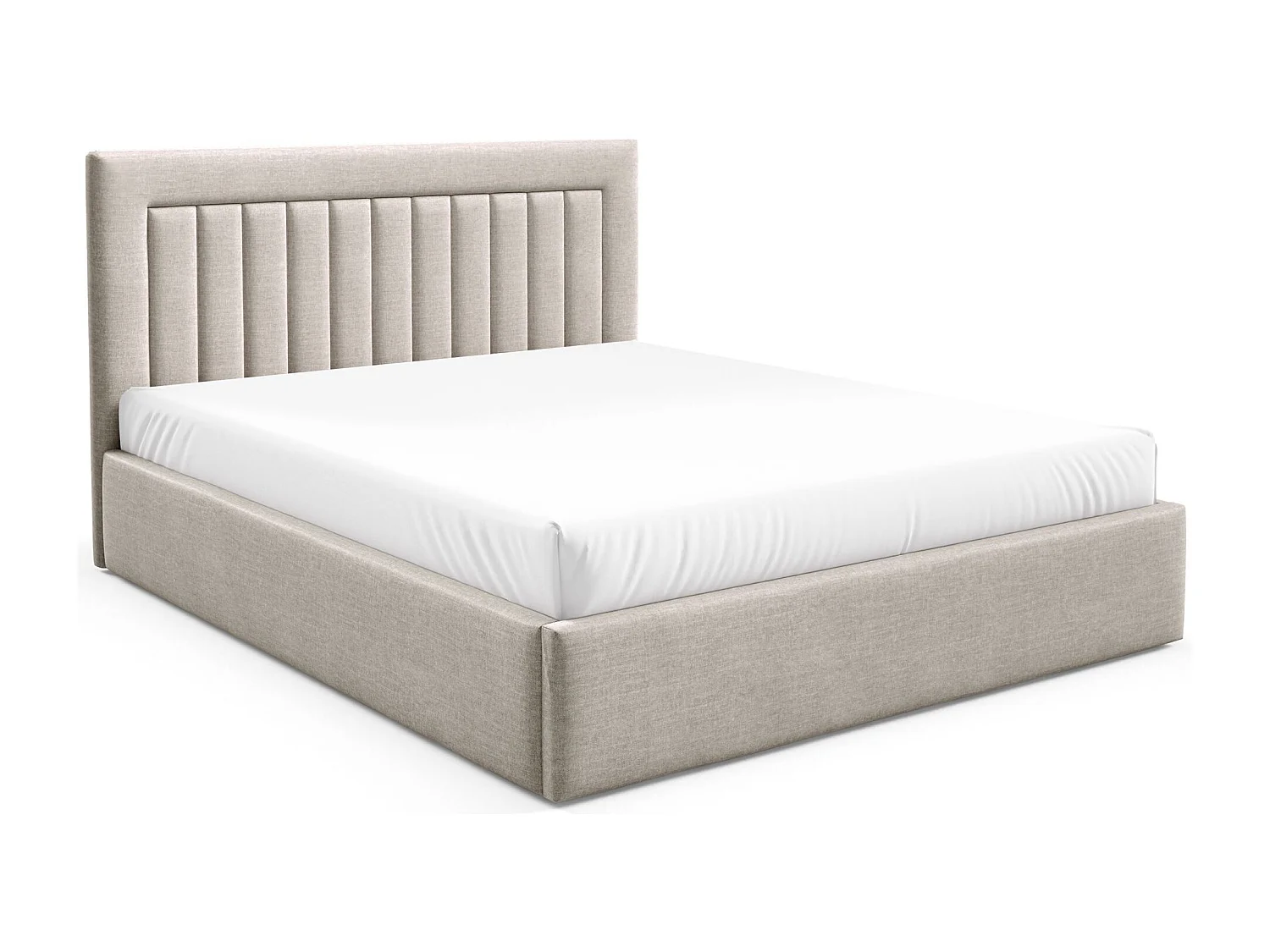 Lit avec coffre 180x200 cm - beige - AVERIN