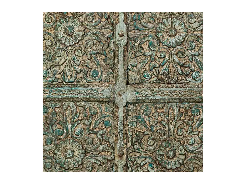 Vitrine en bois bleu 89x40x190