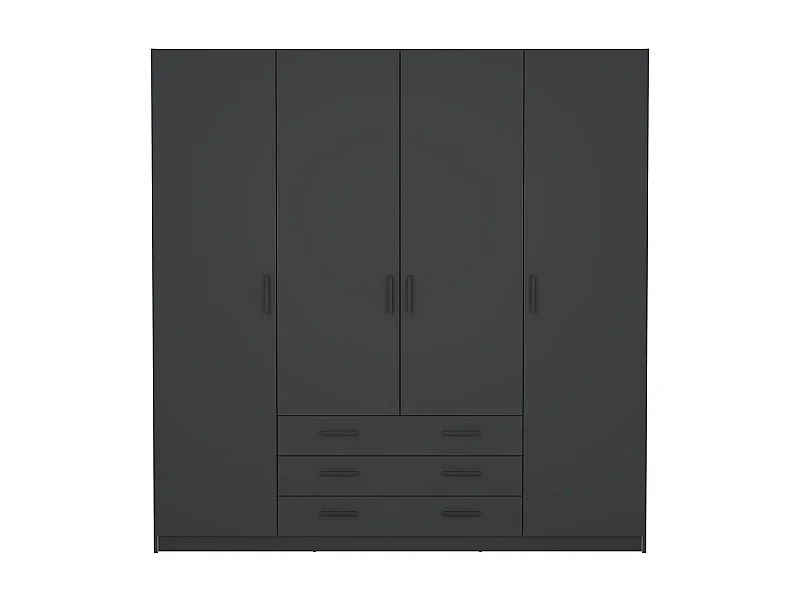 Armoire 4 portes et 3 tiroirs L196 cm - PRINT