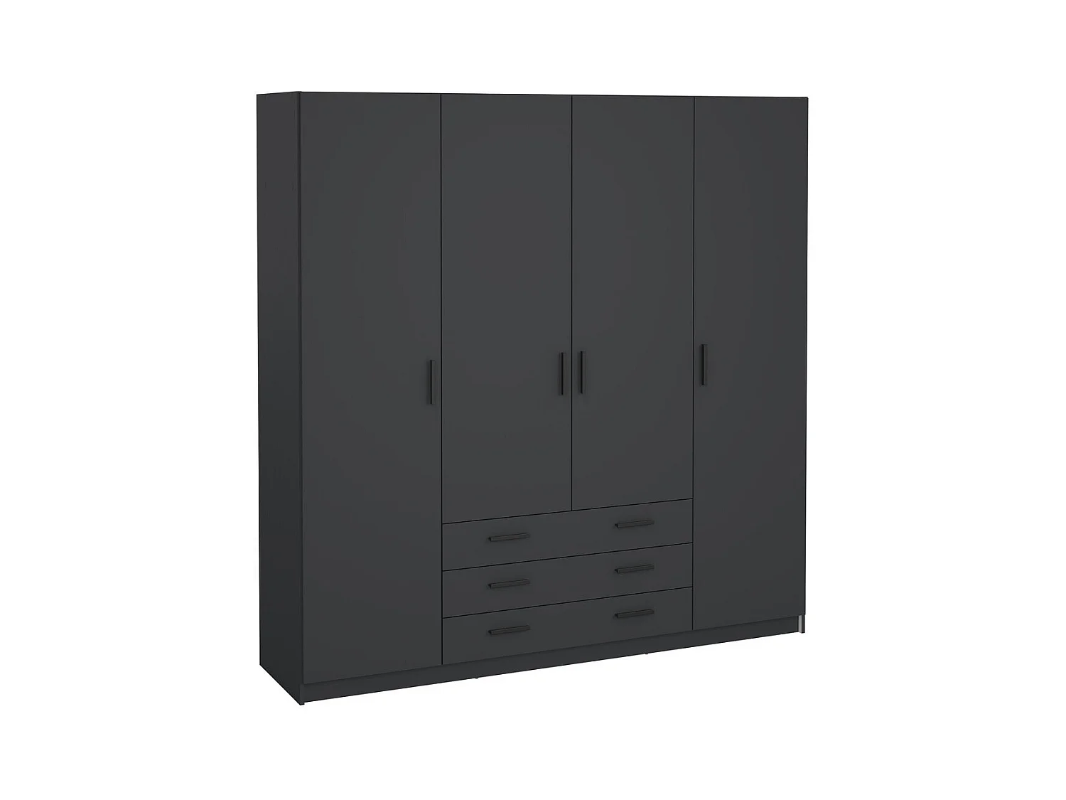 Armoire 4 portes et 3 tiroirs L196 cm - PRINT
