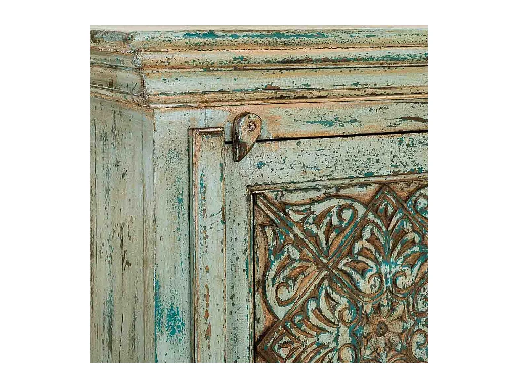 Armoire en bois verte 56x40x165