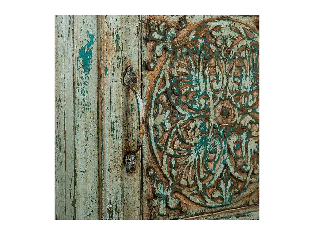 Armoire en bois verte 56x40x165