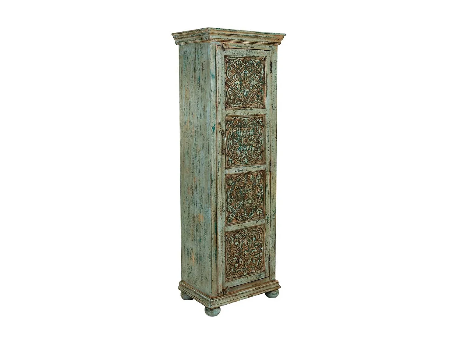 Armário de madeira verde 56x40x165