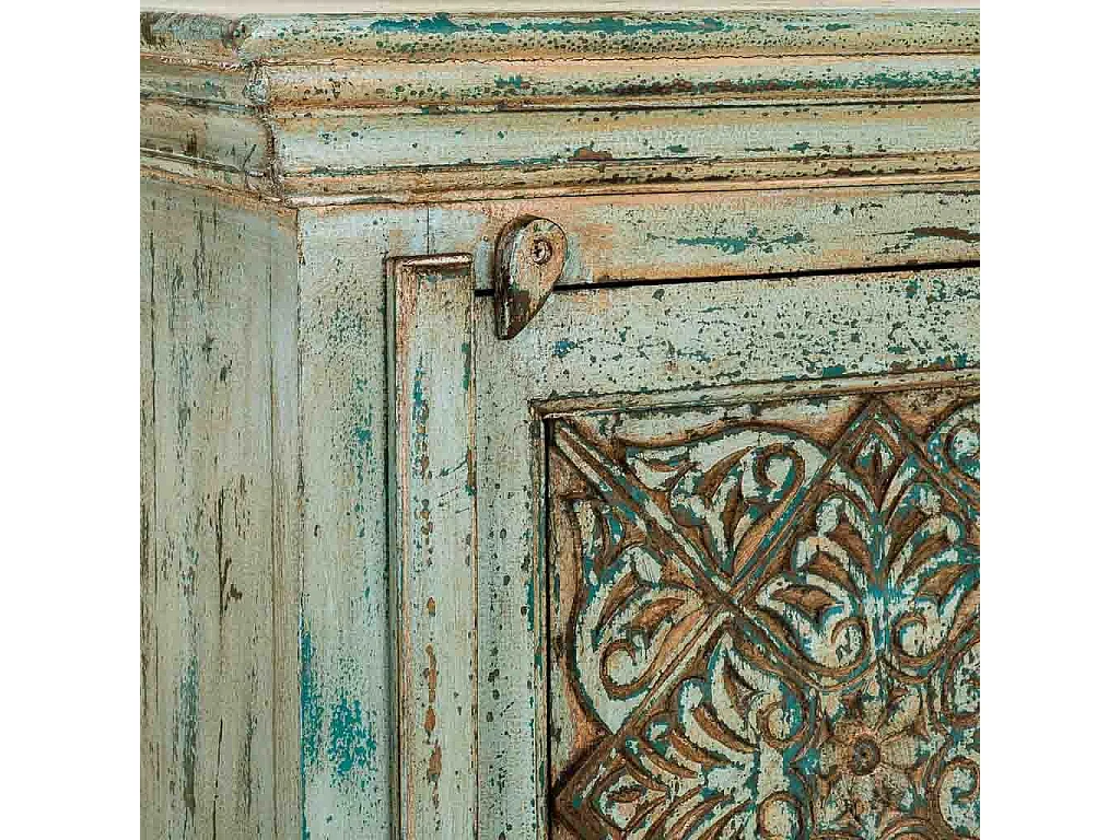 Armário de madeira verde 56x40x165