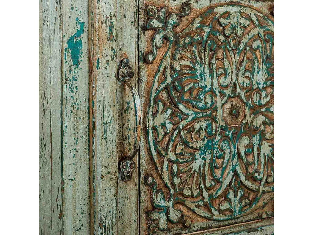 Armário de madeira verde 56x40x165