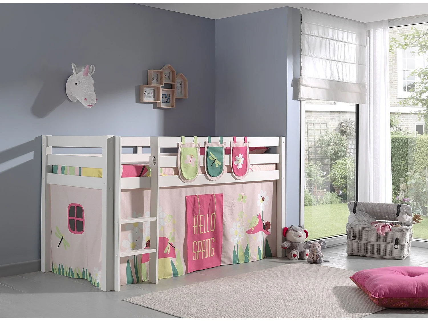 Pack - Lit Enfant, Tente & 3 Pochettes "Pino Spring" Blanc