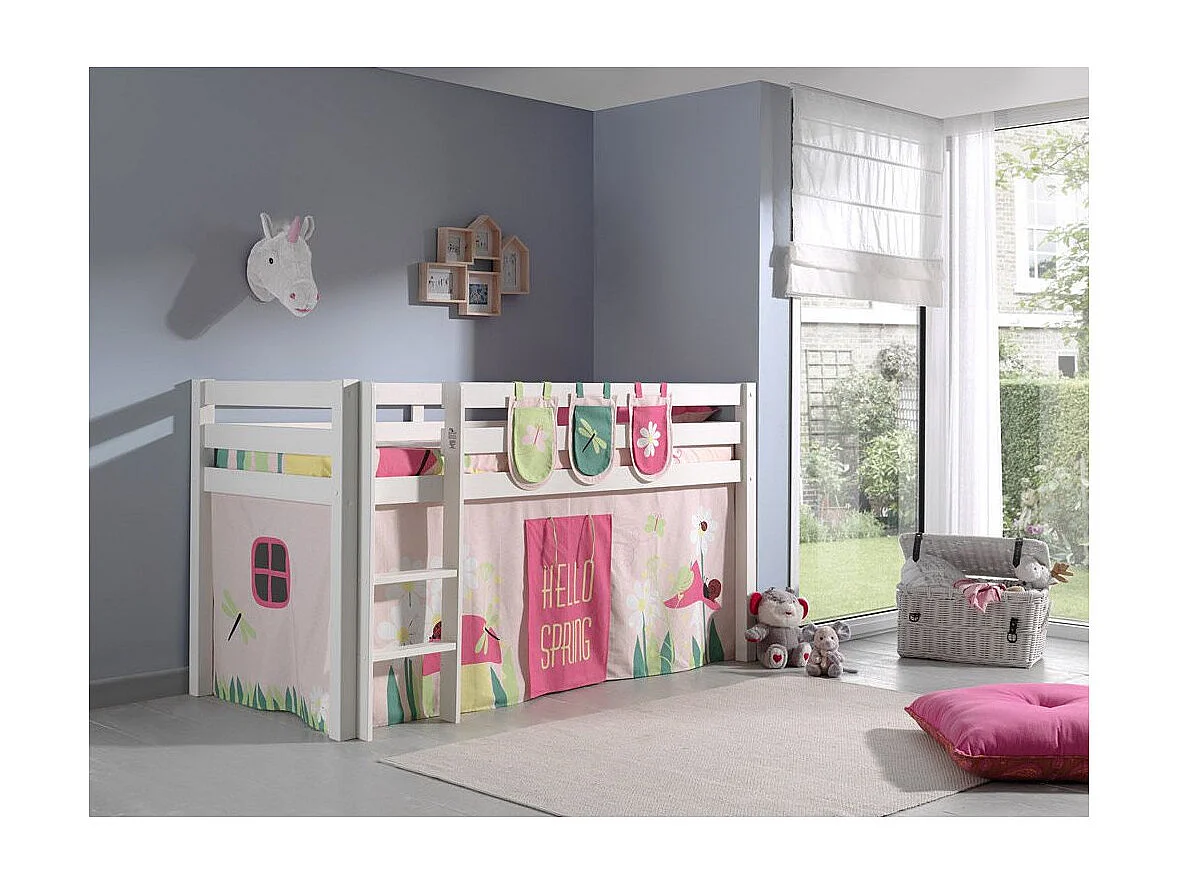 Pack - Lit Enfant, Tente & 3 Pochettes "Pino Spring" Blanc