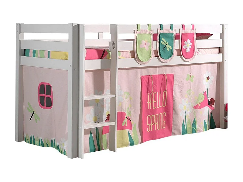 Pack - Lit Enfant, Tente & 3 Pochettes "Pino Spring" Blanc