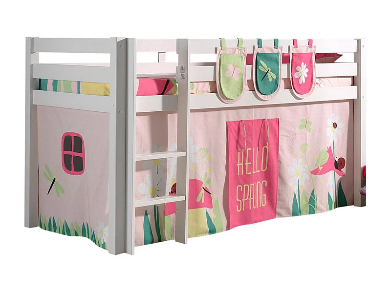 Pack - Lit Enfant, Tente & 3 Pochettes "Pino Spring" Blanc