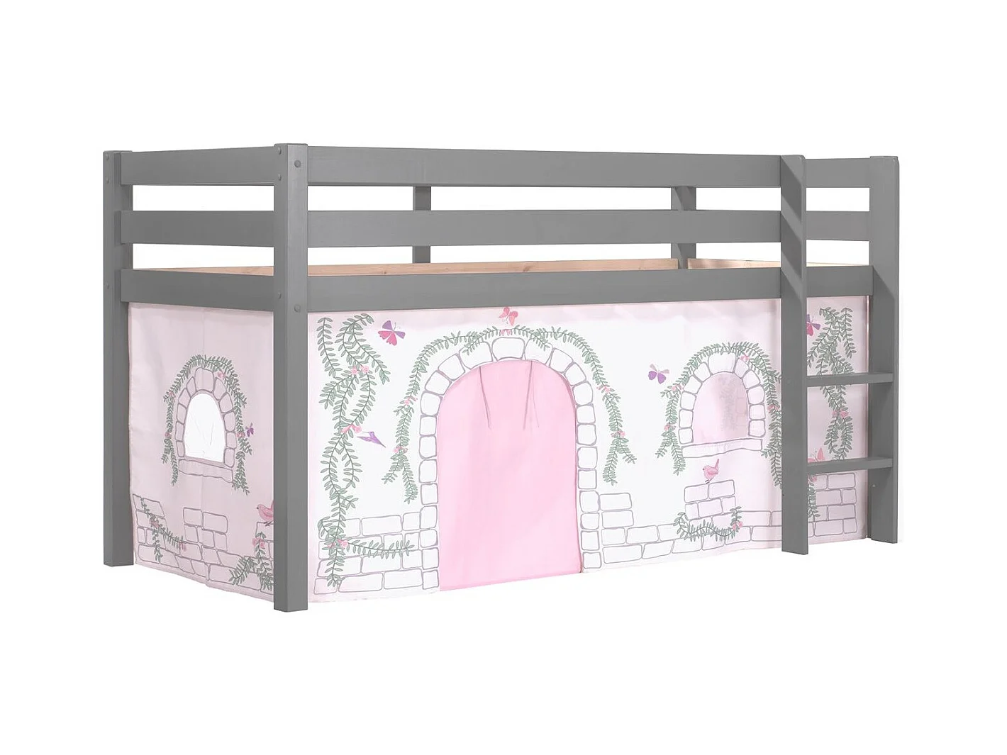 Lit Enfant "Pino Birdy" 90x200cm Gris
