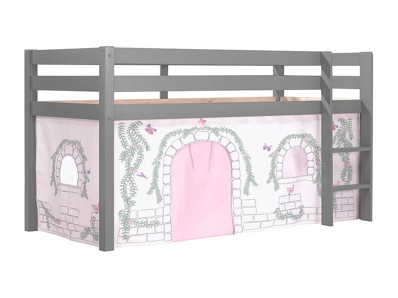 Lit Enfant "Pino Birdy" 90x200cm Gris