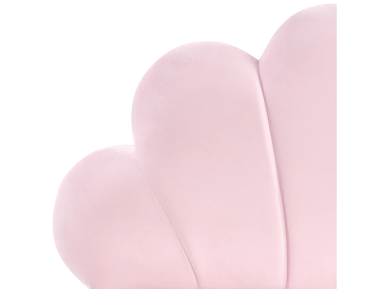 Letto per bambini conchiglia Velluto NEULISE 90 x 200 cm Rosa