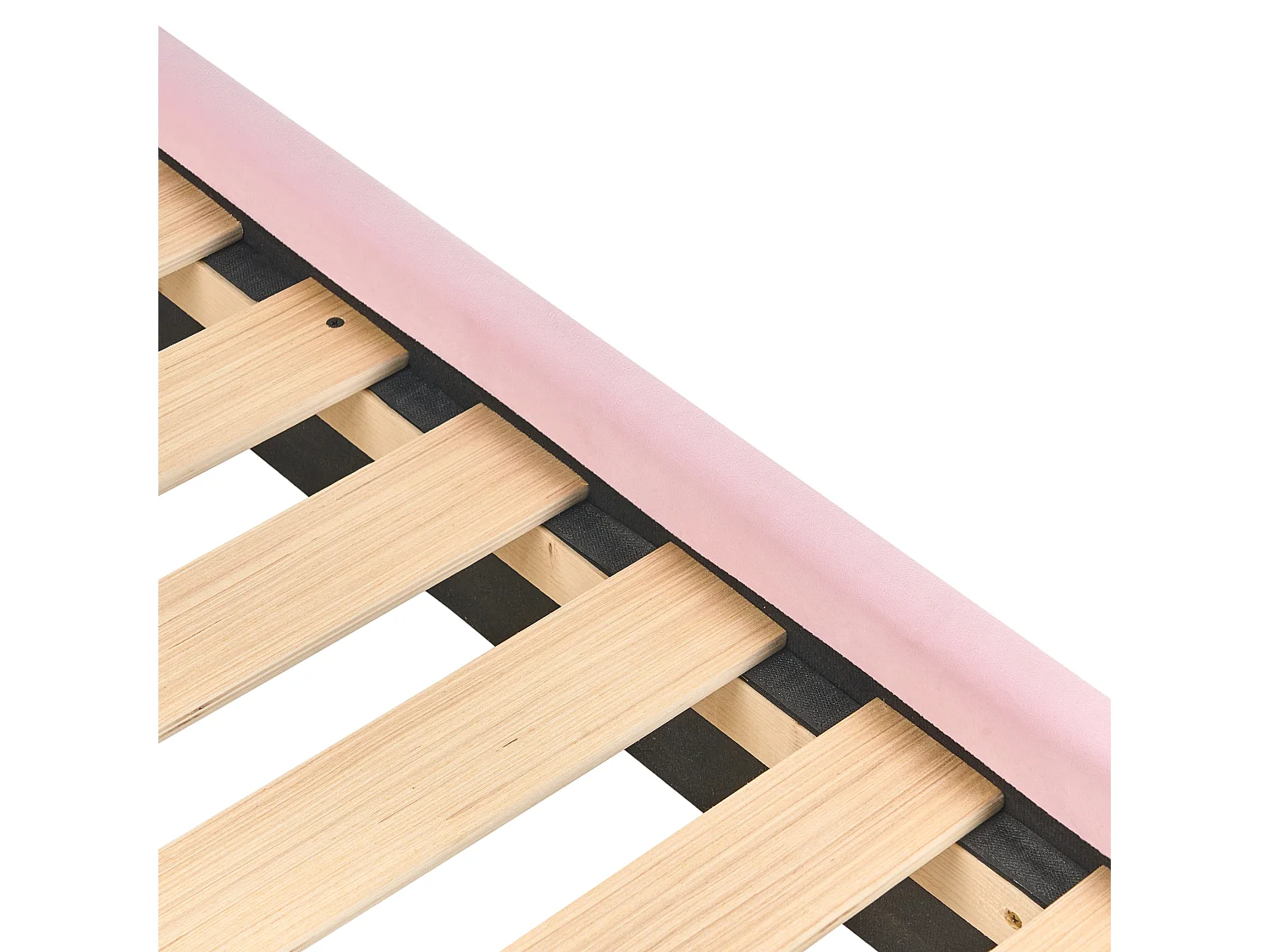 Letto per bambini conchiglia Velluto NEULISE 90 x 200 cm Rosa