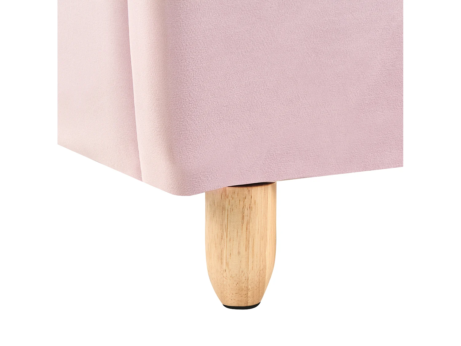 Letto per bambini conchiglia Velluto NEULISE 90 x 200 cm Rosa