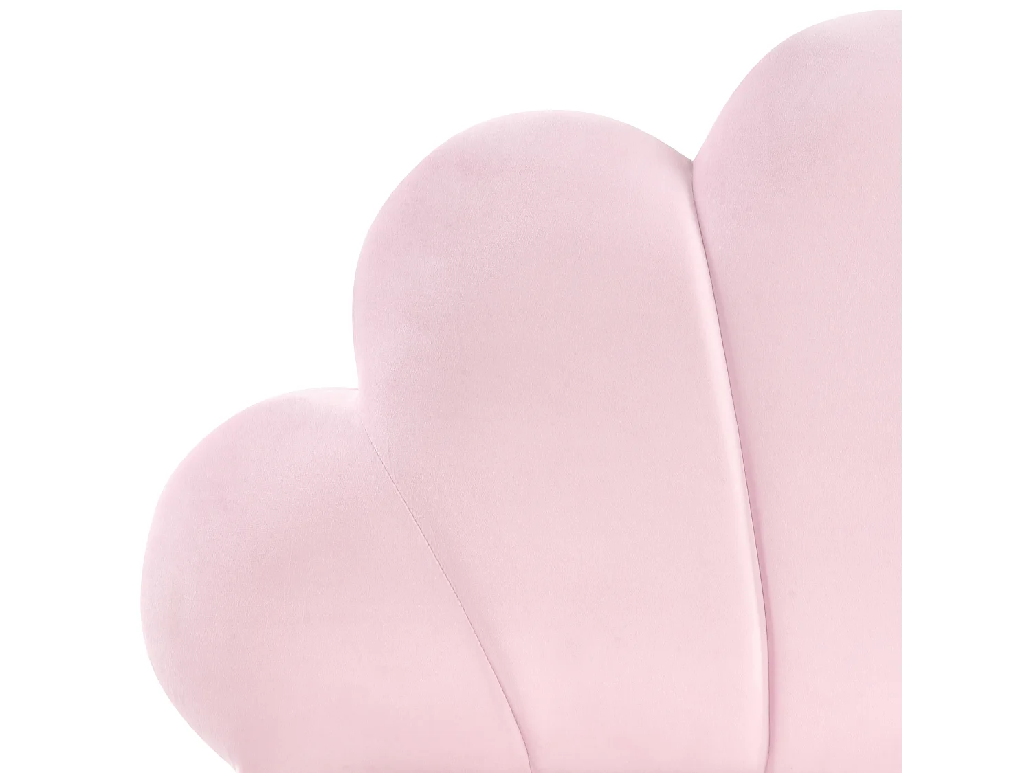 Lit d'enfant Coquillage Velours NEULISE 90 x 200 cm Rose