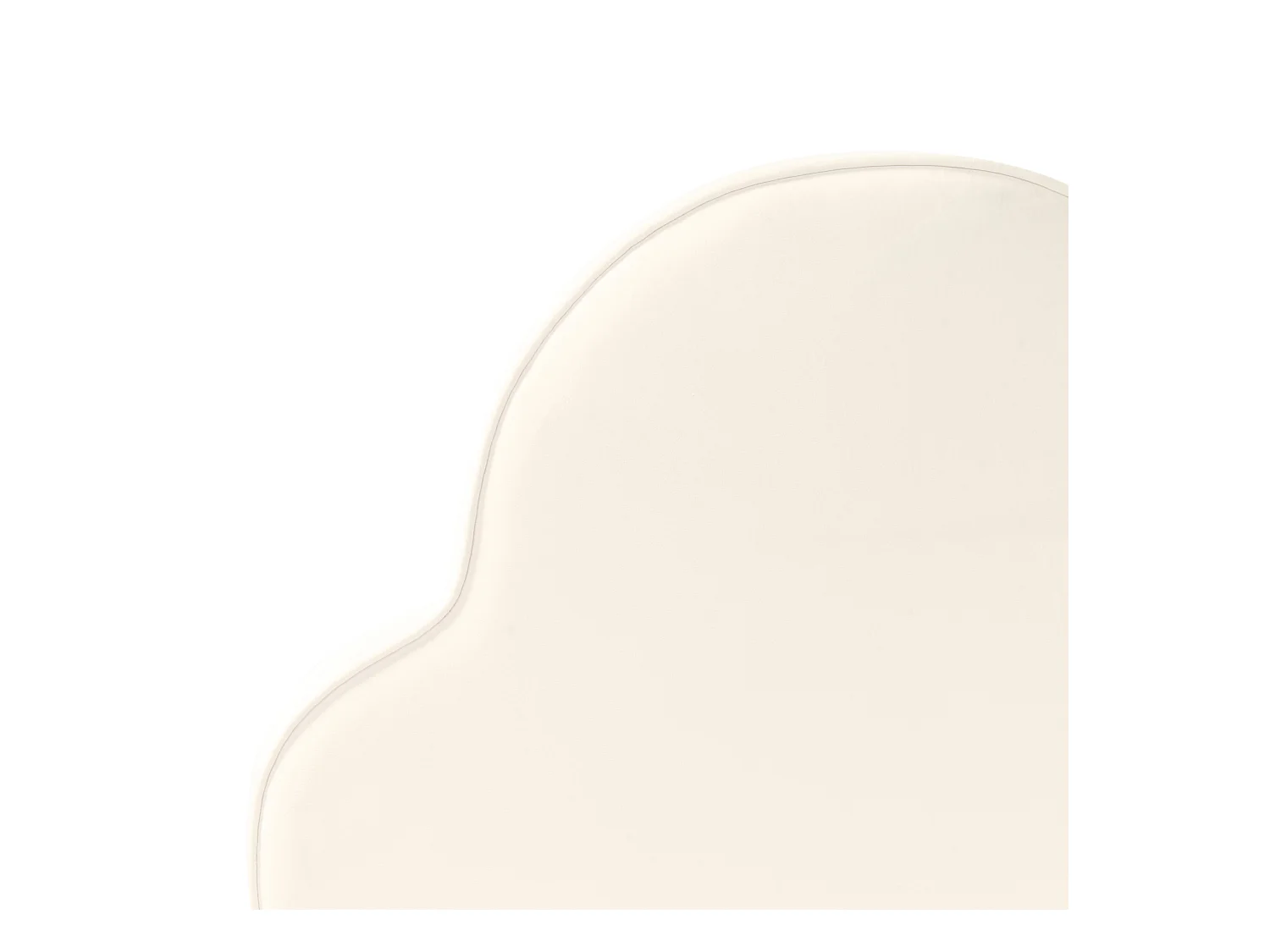 Lit d'enfant Nuage Velours BELLEVUE 90 x 200 cm Beige clair