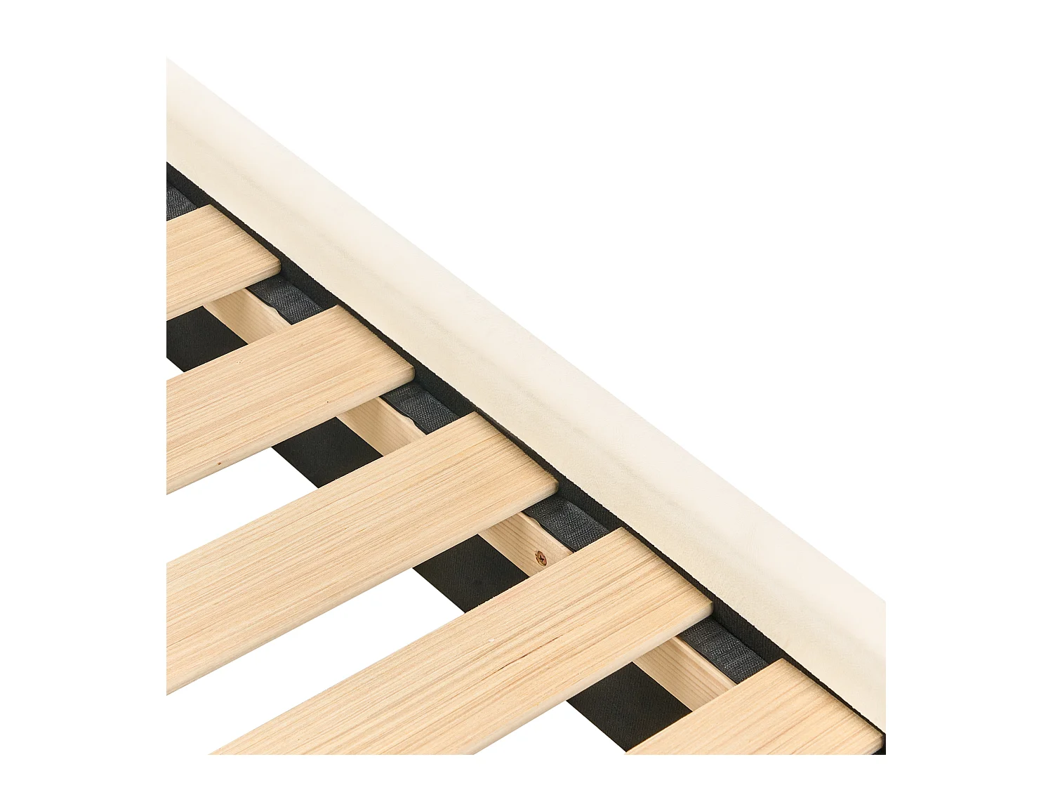 Lit d'enfant Nuage Velours BELLEVUE 90 x 200 cm Beige clair