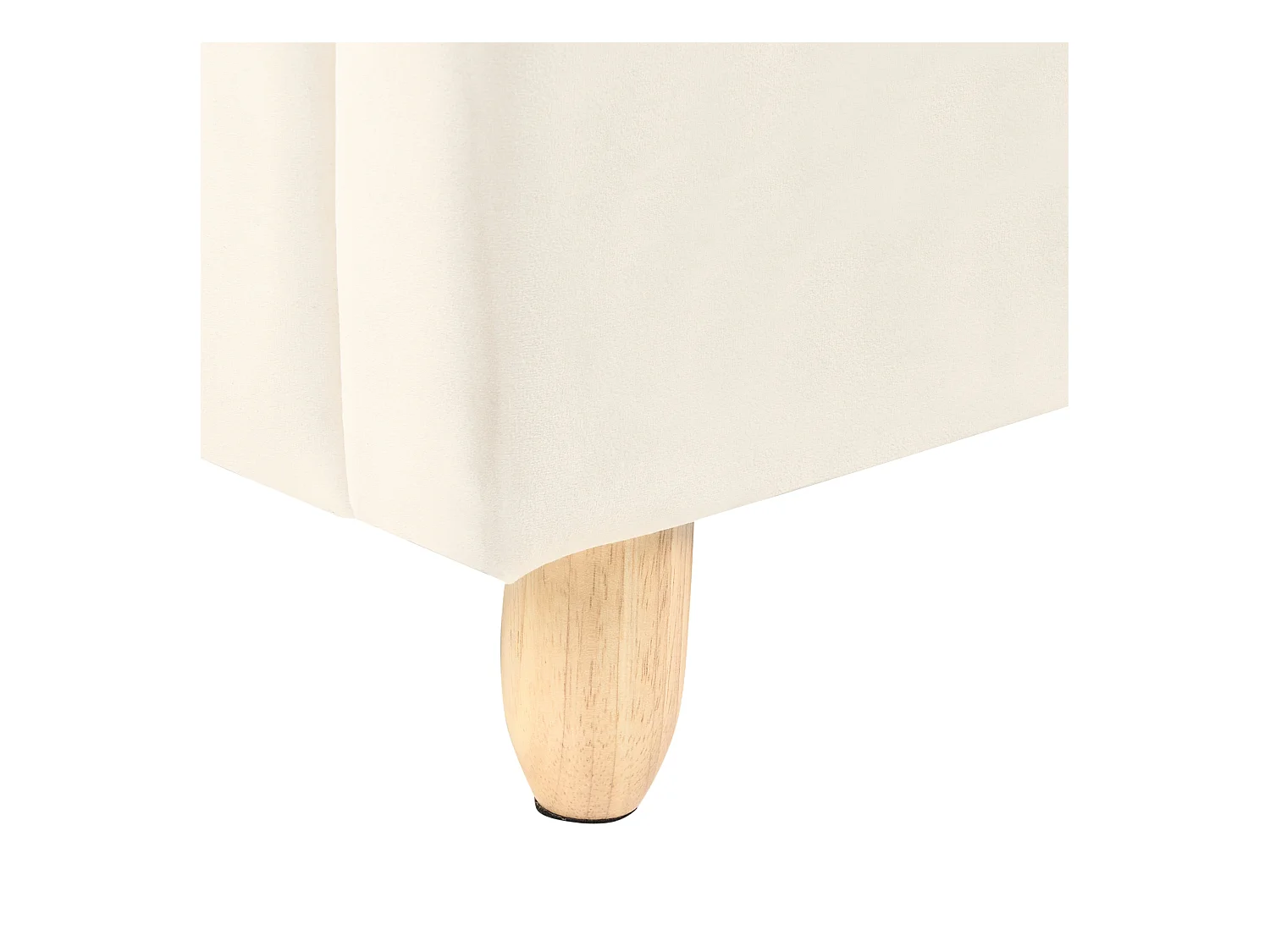 Lit d'enfant Nuage Velours BELLEVUE 90 x 200 cm Beige clair