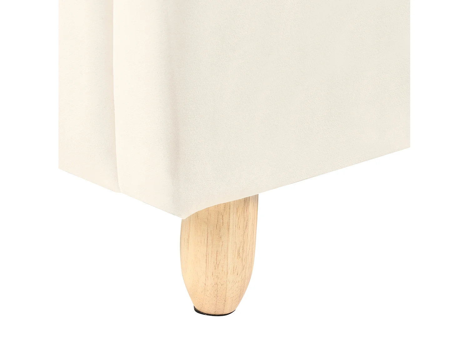 Kinderbett Wolke Samtstoff BELLEVUE 90 x 200 cm Hellbeige