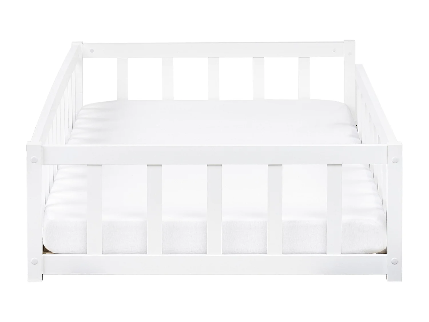 Lit d'enfant Bois de pin MEYMAC 90 x 200 cm Blanc