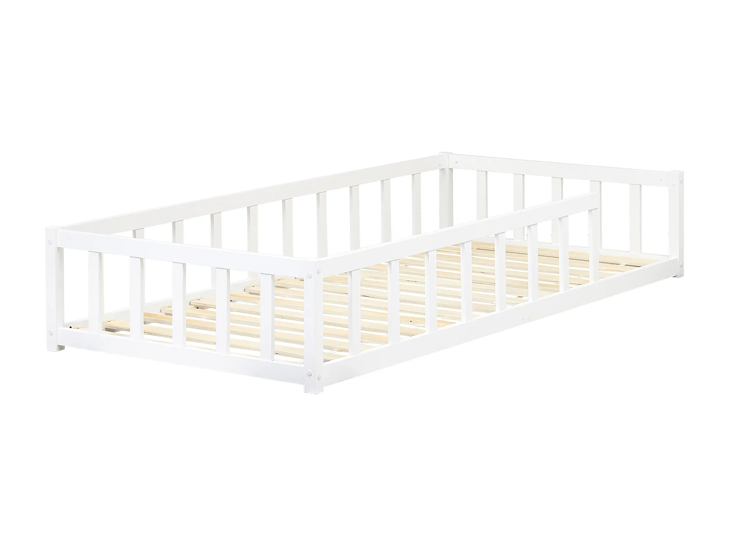 Lit d'enfant Bois de pin MEYMAC 90 x 200 cm Blanc