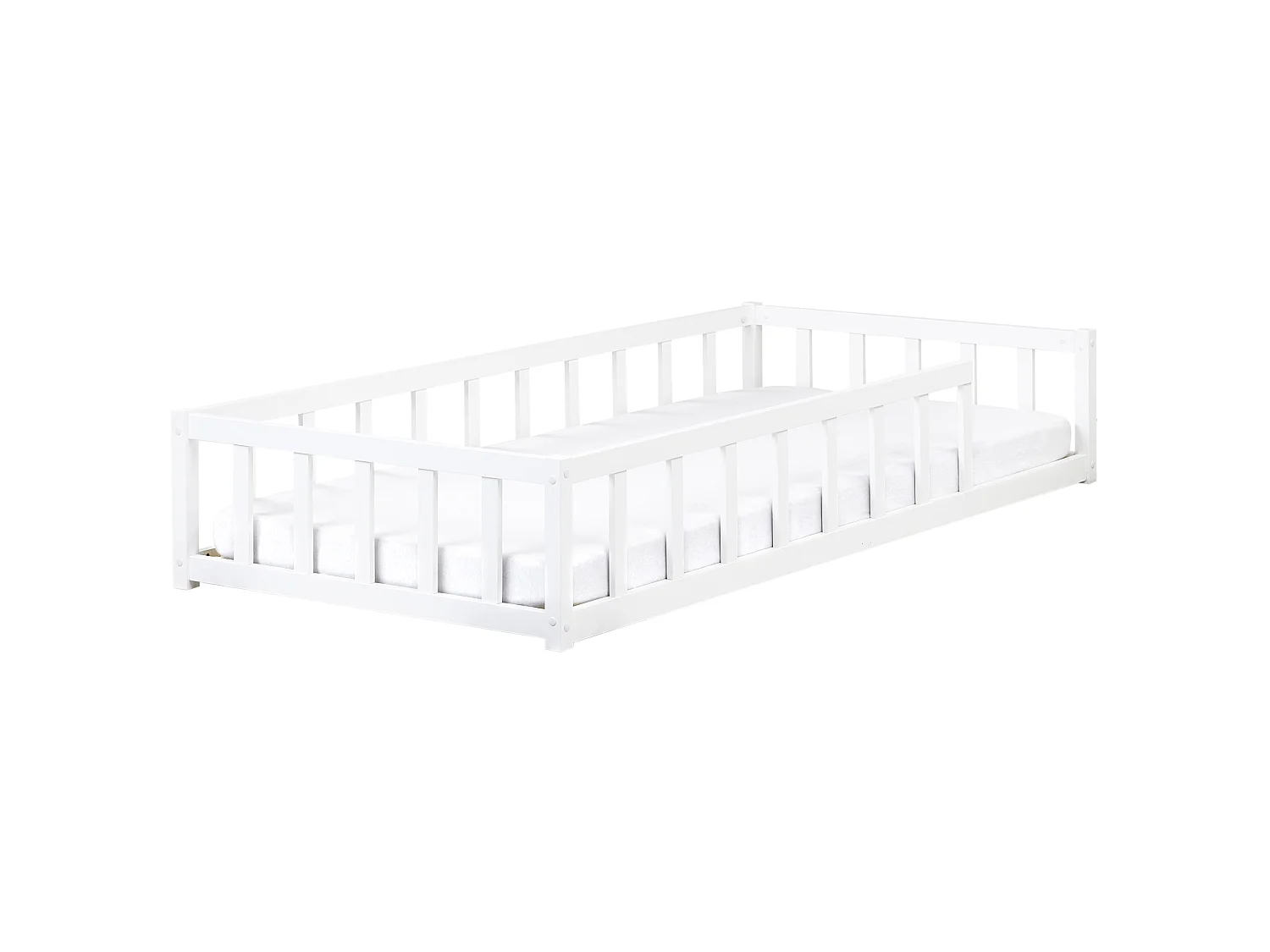 Kids Bed Pine Wood MEYMAC 90 x 200 cm (EU Single) White