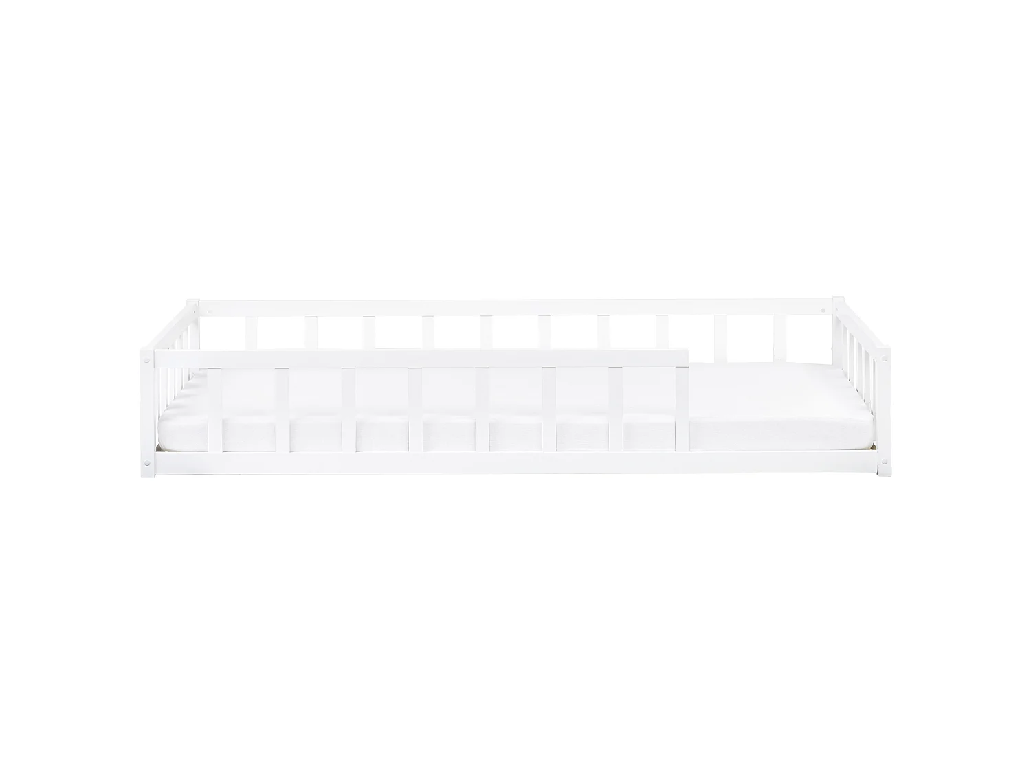 Kids Bed Pine Wood MEYMAC 90 x 200 cm (EU Single) White
