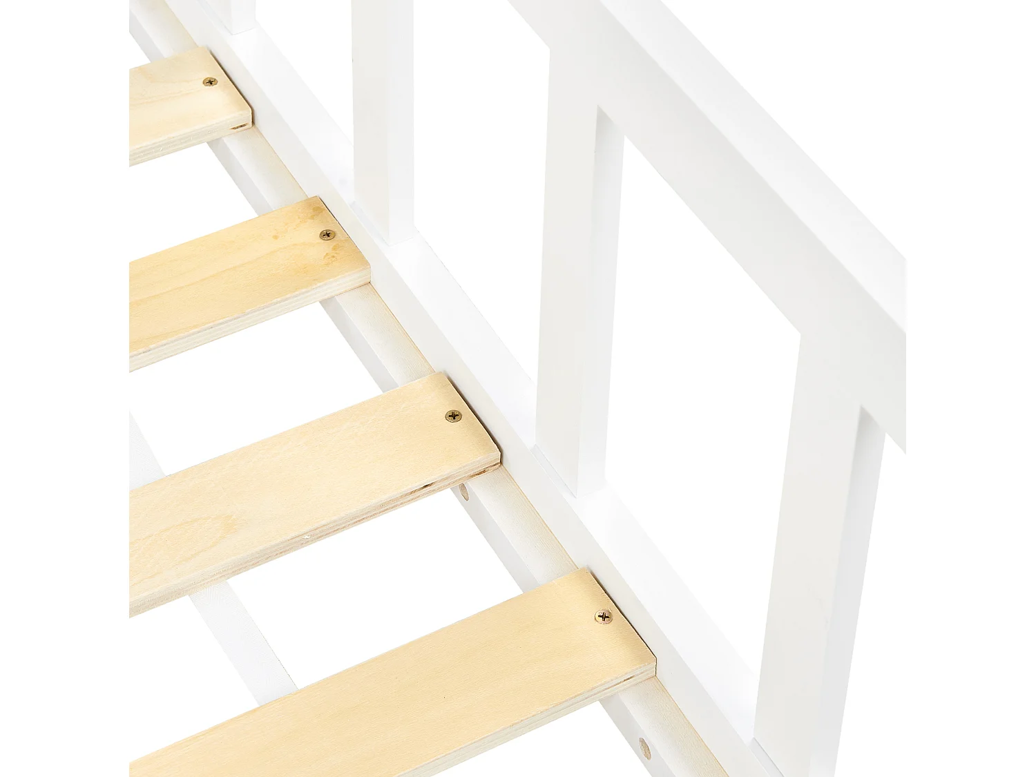 Kids Bed Pine Wood MEYMAC 90 x 200 cm (EU Single) White