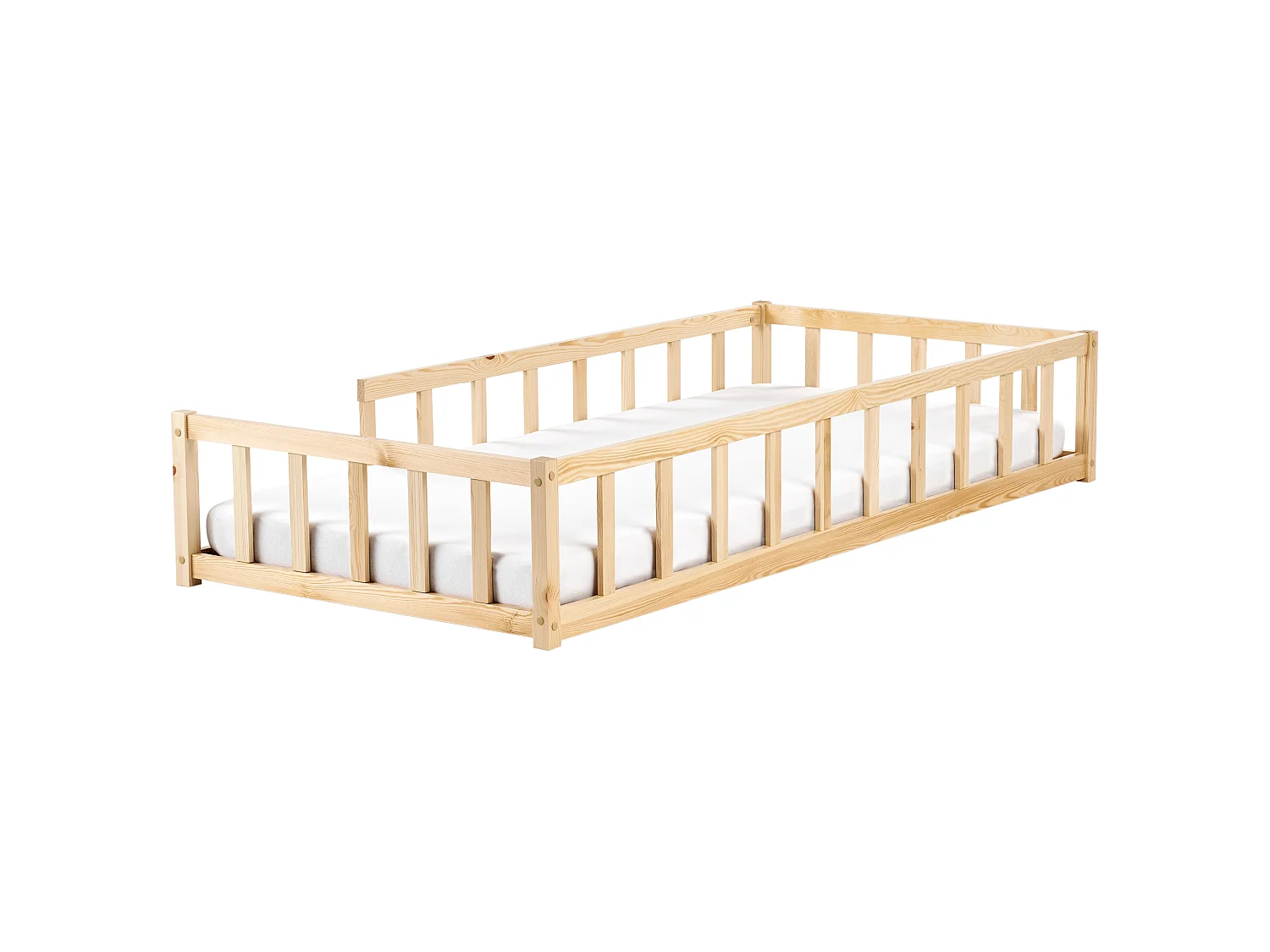Kids Bed Pine Wood MEYMAC 90 x 200 cm (EU Single) Light Brown