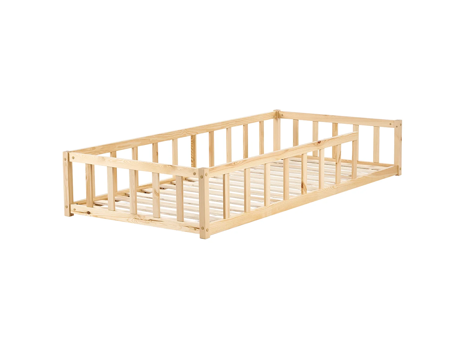 Kids Bed Pine Wood MEYMAC 90 x 200 cm (EU Single) Light Brown