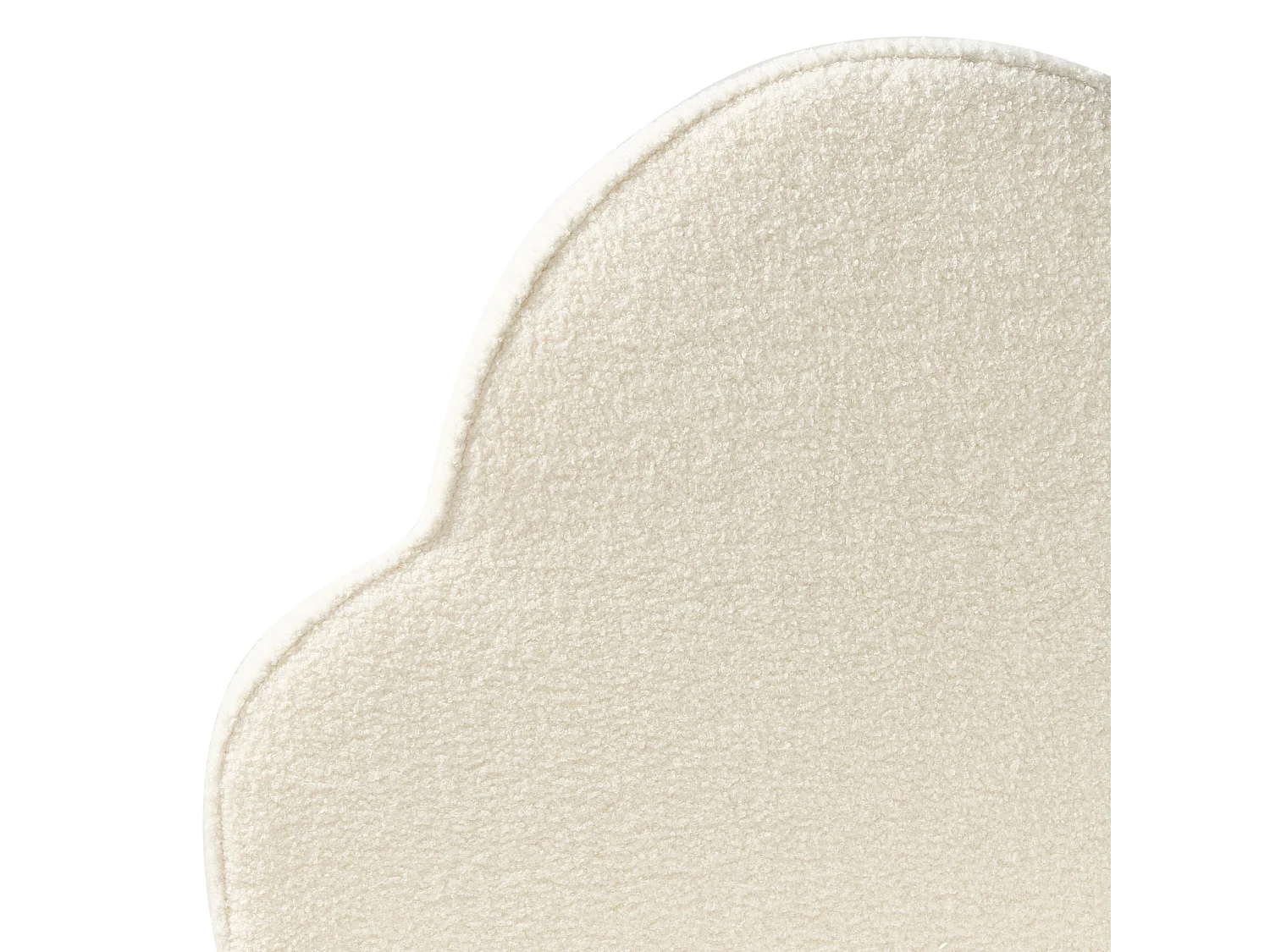 Lit d'enfant Nuage Bouclé BELLEVUE 90 x 200 cm Blanc cassé