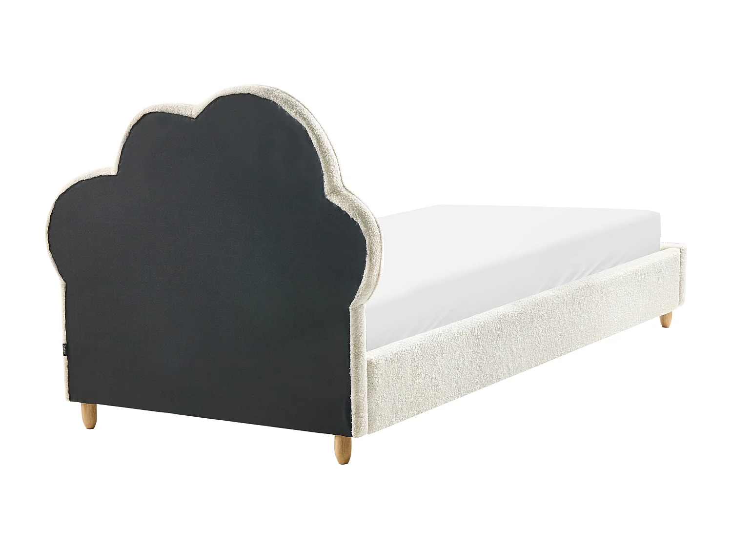 Kinderbett Wolke Bouclé BELLEVUE 90 x 200 cm Cremeweiss