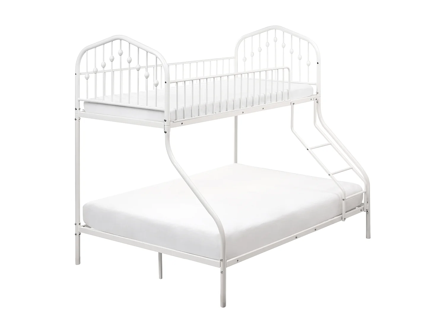 Letto a castello Metallo CHAMONIX 90/140 x 200 cm Bianco