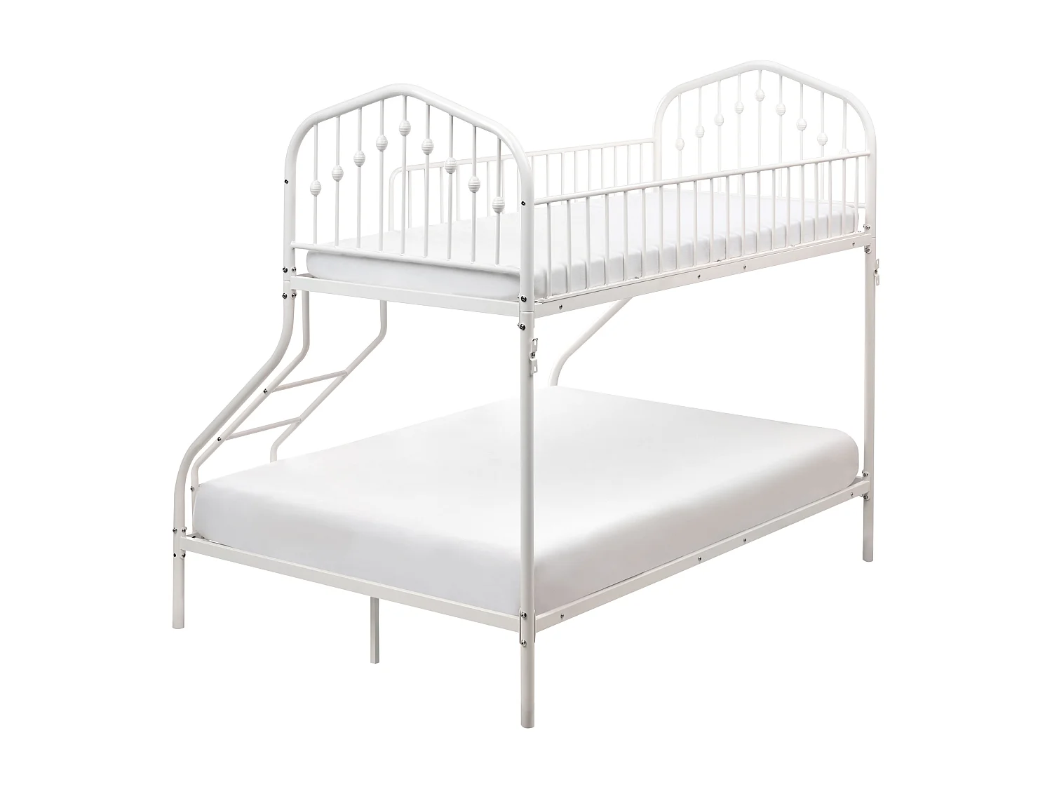 Letto a castello Metallo CHAMONIX 90/140 x 200 cm Bianco