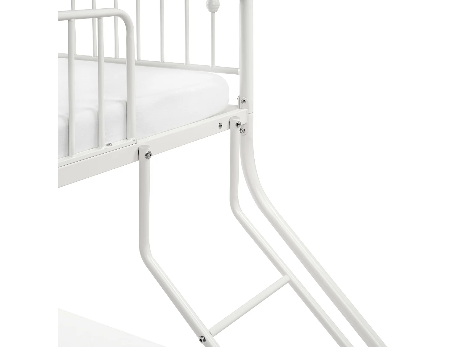 Letto a castello Metallo CHAMONIX 90/140 x 200 cm Bianco