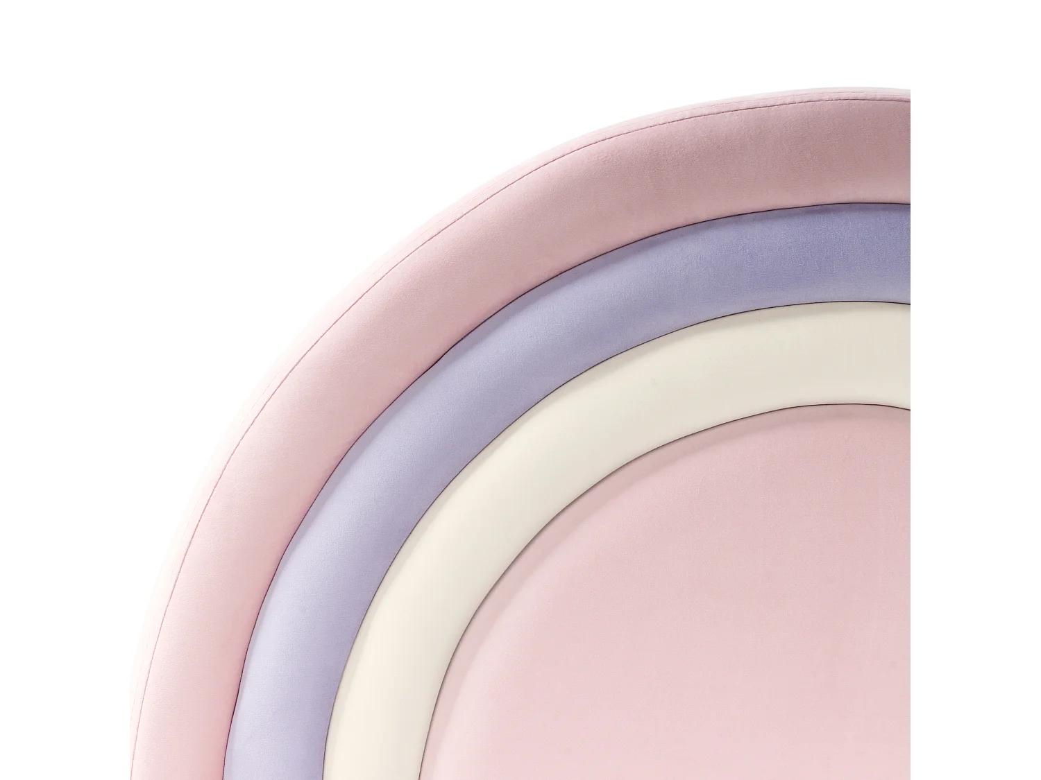 Kinderbed Regenboog Fluweel LANDEILLAU 90 x 200 cm Roze