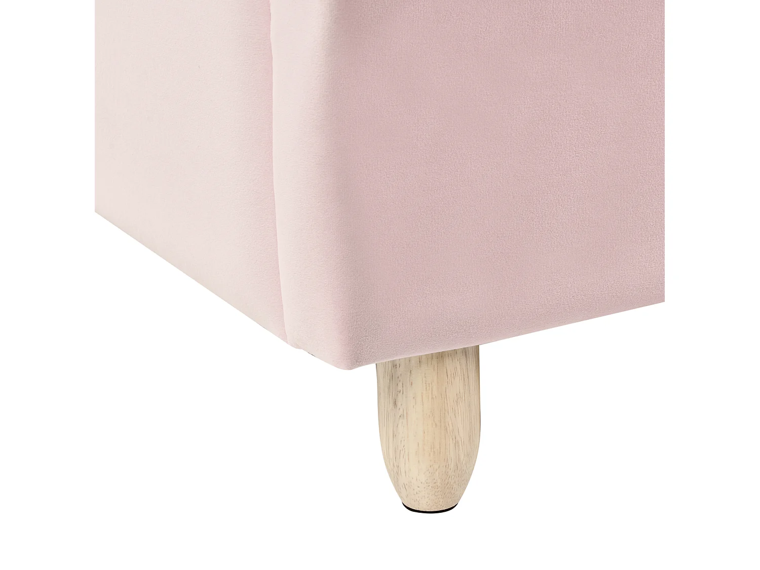 Kinderbed Regenboog Fluweel LANDEILLAU 90 x 200 cm Roze