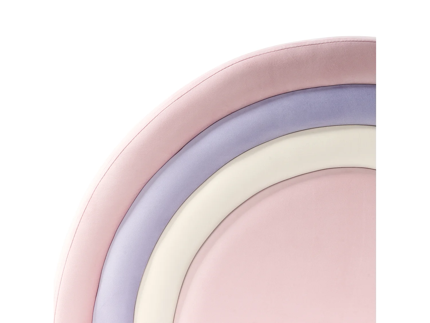 Lit d'enfant Arc-en-ciel Velours LANDEILLAU 90 x 200 cm Rose