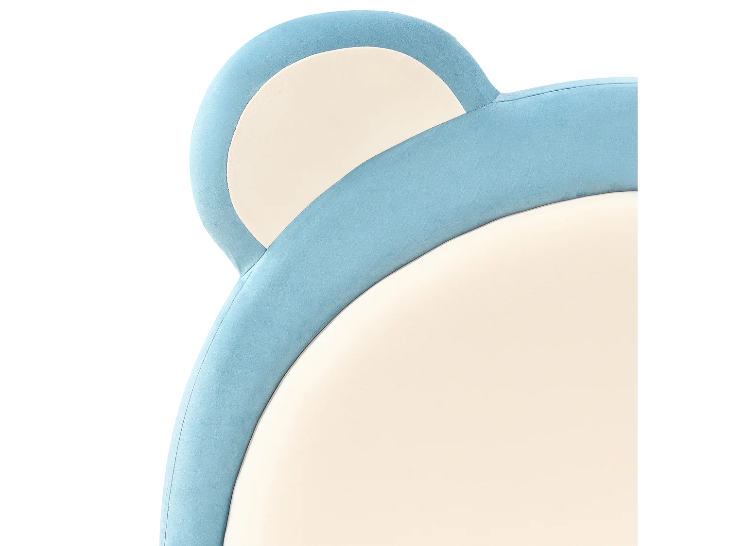 Kinderbett Teddybär Samtstoff MAILLES 90 x 200 cm Blau