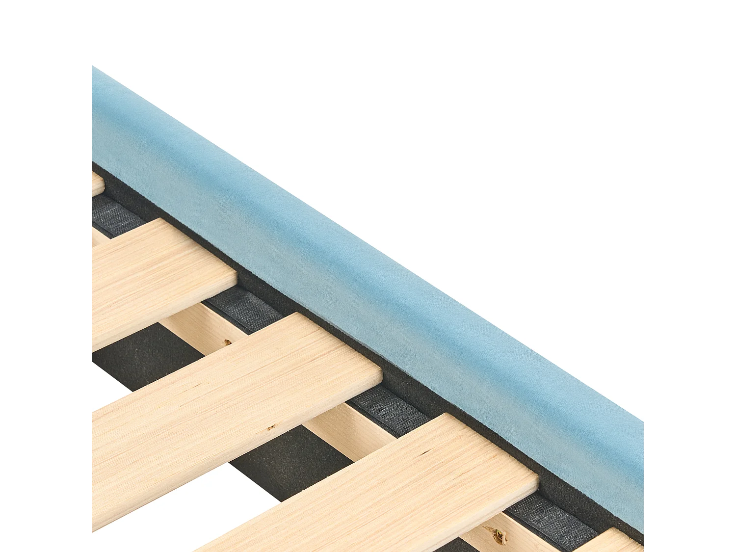 Kinderbett Teddybär Samtstoff MAILLES 90 x 200 cm Blau