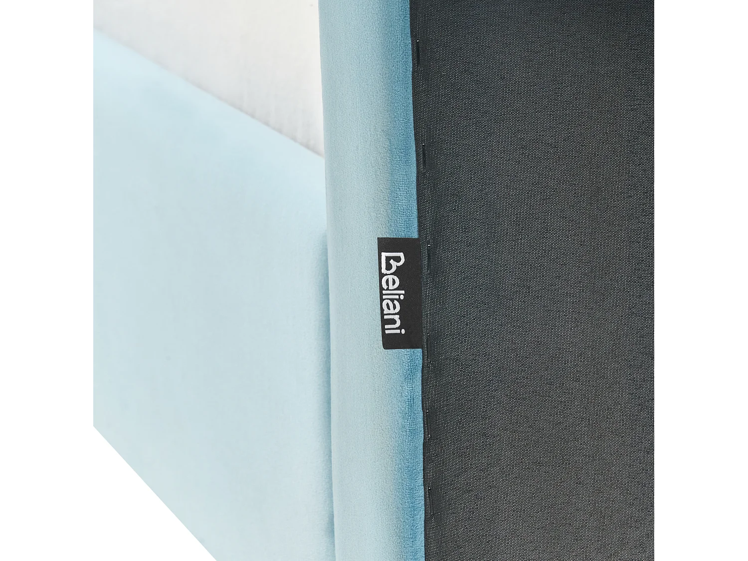 Kinderbett Teddybär Samtstoff MAILLES 90 x 200 cm Blau