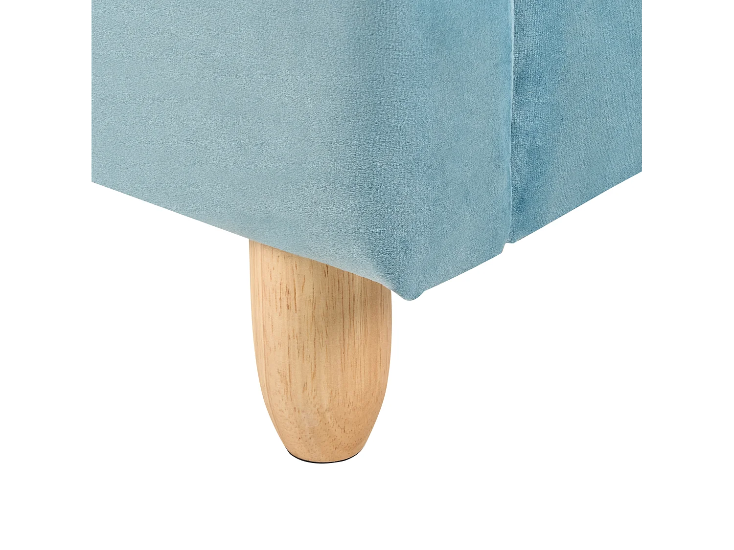 Kinderbett Teddybär Samtstoff MAILLES 90 x 200 cm Blau