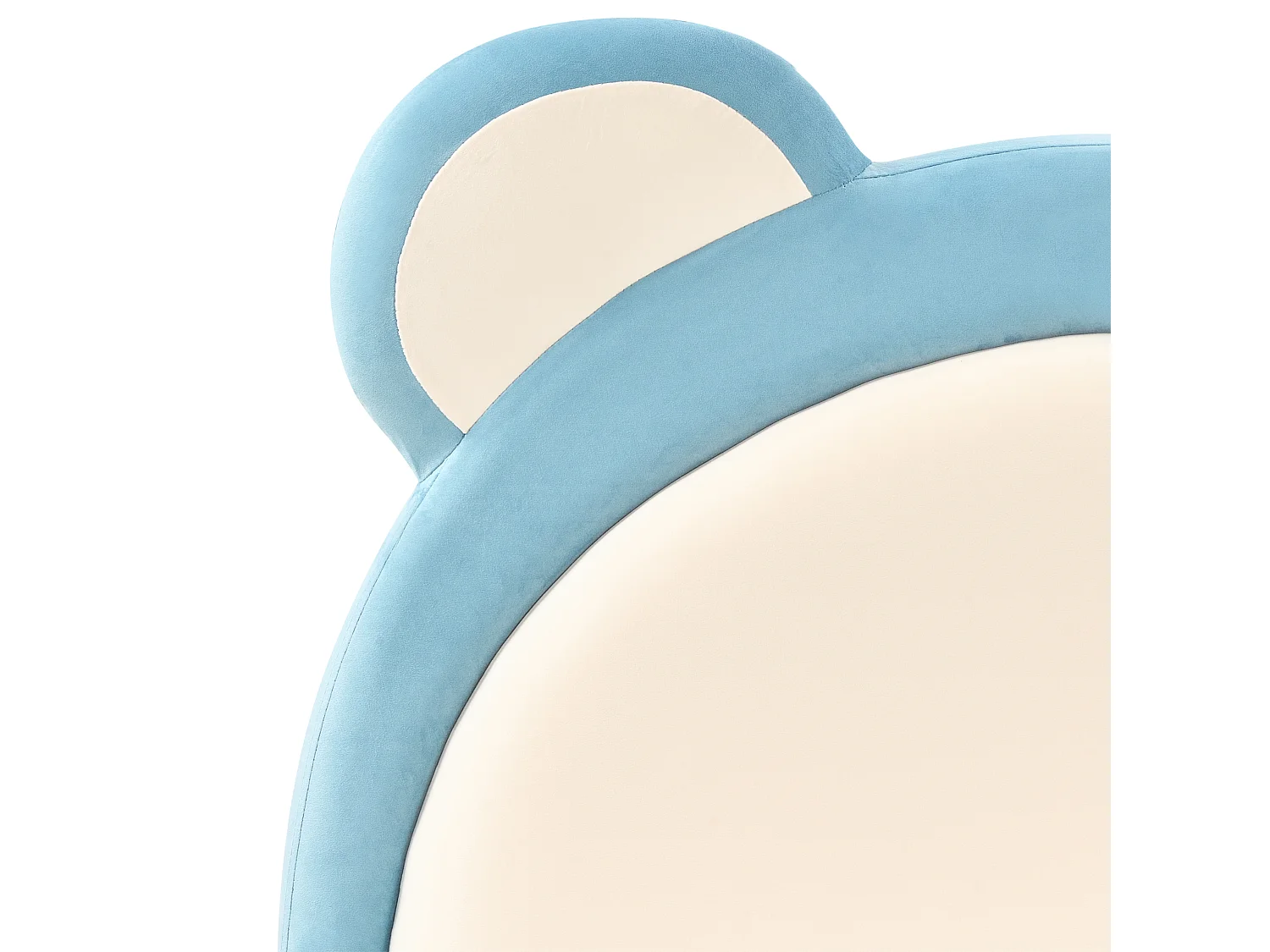 Kinderbett Teddybär Samtstoff MAILLES 90 x 200 cm Blau